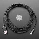 Black Woven USB C to USB A Cable - 2 meters long - Image 5