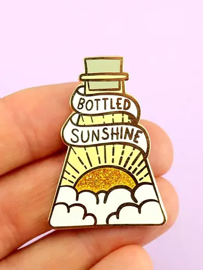 Bottled Sunshine Lapel Pin