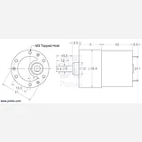 70:1 Metal Gearmotor 37Dx54L mm - Image 6