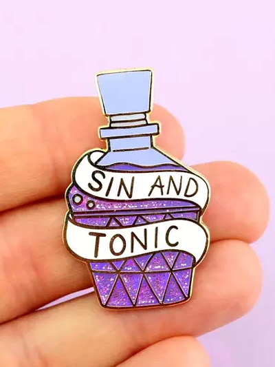 Sin And Tonic Lapel Pin
