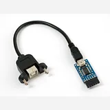 Panel Mount USB Cable - B Female to Mini-B Male - Image 3