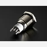 Rugged Metal On/Off Switch with White LED Ring [16mm White On/Off] - Image 3