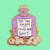 Do No Harm Take No Shit Lapel Pin - Image 1
