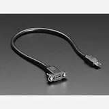 Panel Mount Extension USB Cable - Micro B Male to Micro B Female - Image 1