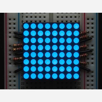 Small 1.2 8x8 Ultra Bright Blue LED Matrix [KWM-30881CBB]