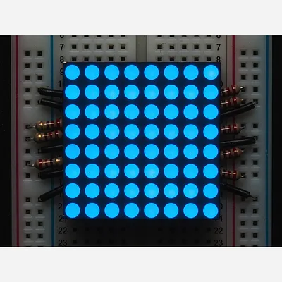 Small 1.2 8x8 Ultra Bright Blue LED Matrix [KWM-30881CBB]