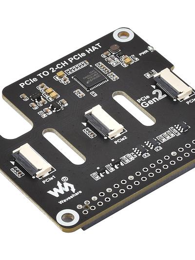 Raspberry Pi 5 Dual PCIe FFC Adapter Board – Multi-HAT Stacking Capability