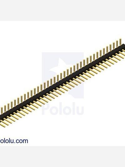 0.100 (2.54 mm) Breakaway Male Header: 1x40-Pin, Right Angle