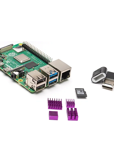 Raspberry Pi 4 4GB with 32G SD card and HDMI adapter