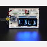 Quad Alphanumeric Display - 0.54 Digits w/ I2C Backpack - Blue - Image 6