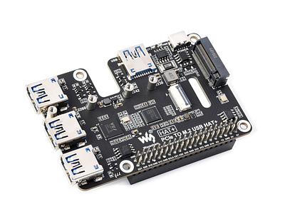 Raspberry Pi 5 PCIe HAT – USB 3.2 Gen1, M.2 NVMe SSD Support
