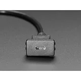 Snap-In Panel Mount Cable - USB C Socket to USB A Plug - Image 3