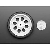 Thin White Wheel for TT DC Gearbox Motors - 65mm Diameter - Image 2