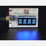Quad Alphanumeric Display - 0.54 Digits w/ I2C Backpack - Blue - Image 7