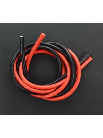 High Temperature Resistant Silica Gel Silicone Wire (8AWG 10mm2 1m Red  Black)
