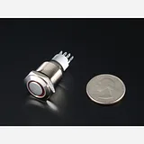 Rugged Metal On/Off Switch with Red LED Ring [16mm Red On/Off] - Image 4
