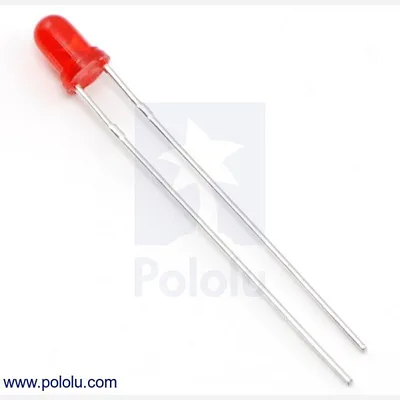 T1 (3mm) Red LED with Red Diffused Lens