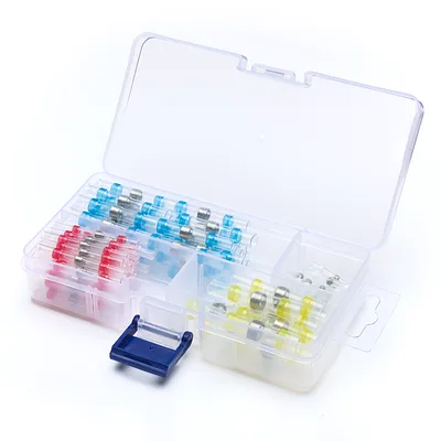 100pcs Solder Seal Heat Shrink Tube Butt Wire Connector Terminal Waterproof 4 Size