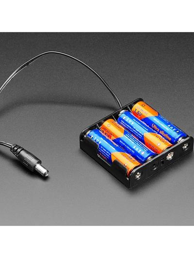 4 x AA Battery Holder with 2.1mm Plug