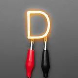 Alphabet LED Filament - Warm White Letter "D" - Image 1