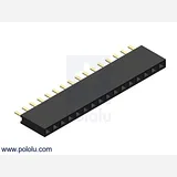 0.100 (2.54 mm) Female Header: 1x16-Pin, Straight - Image 1