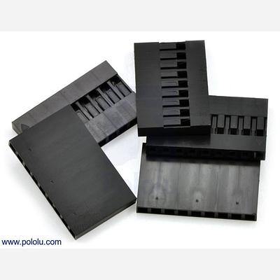 0.1 (2.54mm) Crimp Connector Housing: 1x9-Pin 5-Pack