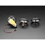 Black Multi-Hub Wheel for TT / Lego or N20 Motor - 65mm Diameter - Image 1