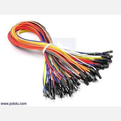 Premium Jumper Wire 50-Piece Rainbow Assortment M-F 12