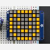 Small 1.2 8x8 Bright Square LED Matrix + Backpack - Yellow - Image 2