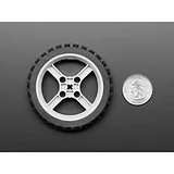 Black Multi-Hub Wheel for TT / Lego or N20 Motor - 65mm Diameter - Image 3