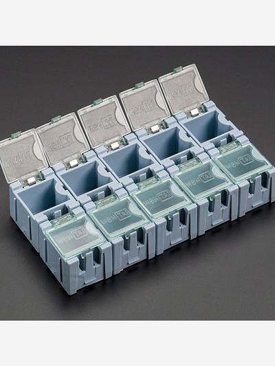 Tiny Modular Snap Boxes - SMD component storage - 10 pack [Blue]