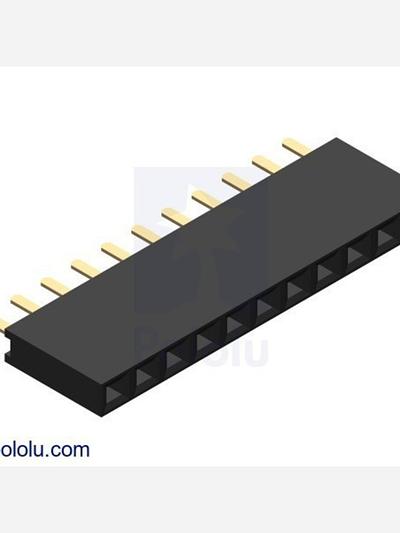 0.100 (2.54 mm) Female Header: 1x11-Pin, Straight