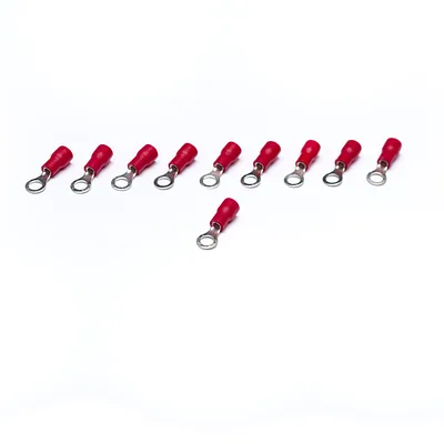 Ring O shape Insulated Electrical Wire Terminal Connector Red