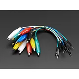 Small Alligator Clip to Male Jumper Wire Bundle - 12 Pieces - Image 1