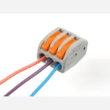 Snap-action 3-Wire Block Connector (12-28 AWG) - Pack of 3 - Image 1