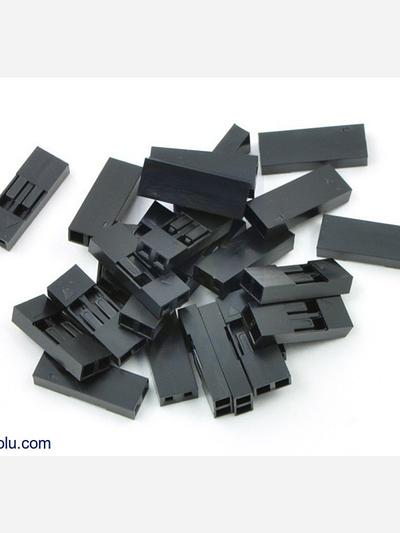 0.1" (2.54mm) Crimp Connector Housing: 1x2-Pin 25-Pack