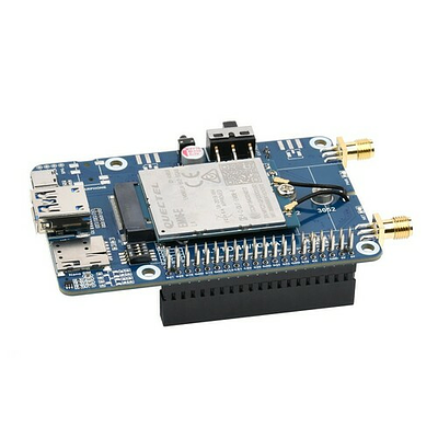 EM06-E LTE Cat-6 HAT for Raspberry Pi, Dual Antennas LTE-A, Multi Regions Multi Band, GNSS