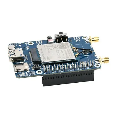 EM06-E LTE Cat-6 HAT for Raspberry Pi, Dual Antennas LTE-A, Multi Regions Multi Band, GNSS