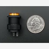 16mm Illuminated Pushbutton - Yellow Momentary - Image 4