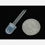 Diffused RGB (tri-color) 10mm LED (10 pack) [Common Anode] - Image 1