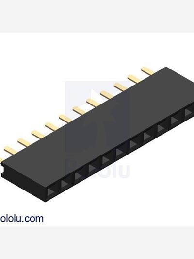 0.100 (2.54 mm) Female Header: 1x12-Pin, Straight