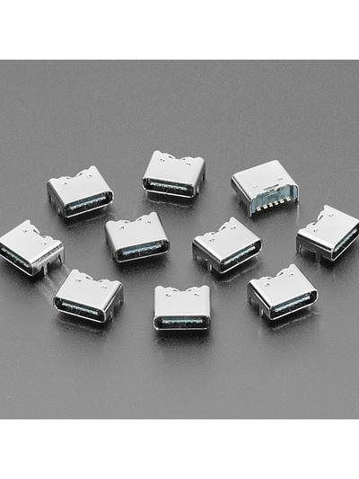 USB C SMT / THM Jack Connector - Power Only - Pack of 10