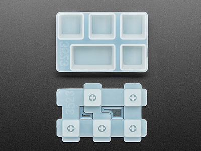 4 x 1U and 1 x 1.5U "Caps Lock" Silicone Keycap Molds