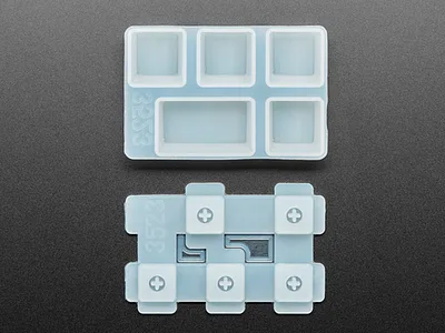 4 x 1U and 1 x 1.5U "Caps Lock" Silicone Keycap Molds