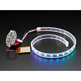 Adafruit NeoPixel LED Strip w/ Alligator Clips - 60 LED/m - 0.5 Meter Long - Black Flex - Image 3