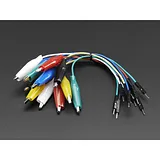 Small Alligator Clip to Male Jumper Wire Bundle - 12 Pieces - Image 3