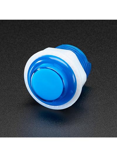 Mini LED Arcade Button - 24mm Translucent Blue