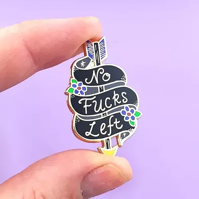 No Fucks Left Lapel Pin