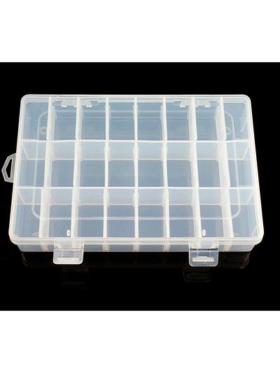 Adjustable Compartment Parts Box  - 24 compartments