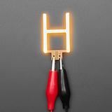 Alphabet LED Filament - Warm White Letter "H" - Image 1